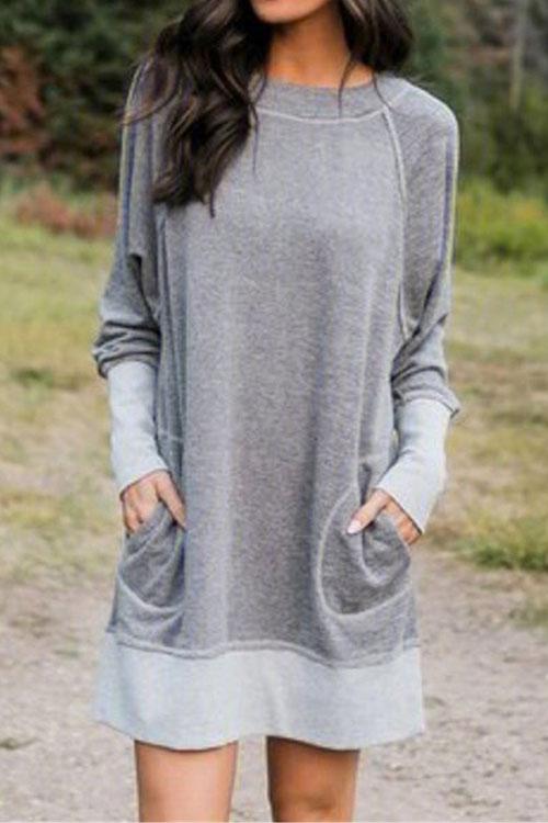 WW | Rosiedress Maureen Taschen Freizeit Sweatershirt Kleid