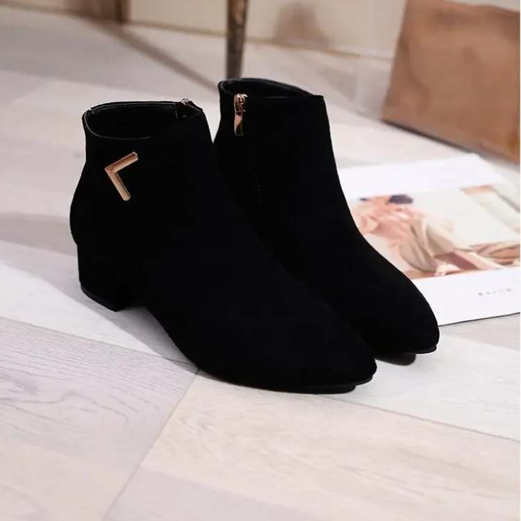 W&W Mode | Stiefeletten Mit Spitzem Schuh Und Seitenreißverschluss Damen Stiefeletten
