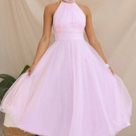 WW | Halter Tüll Midi Kleid