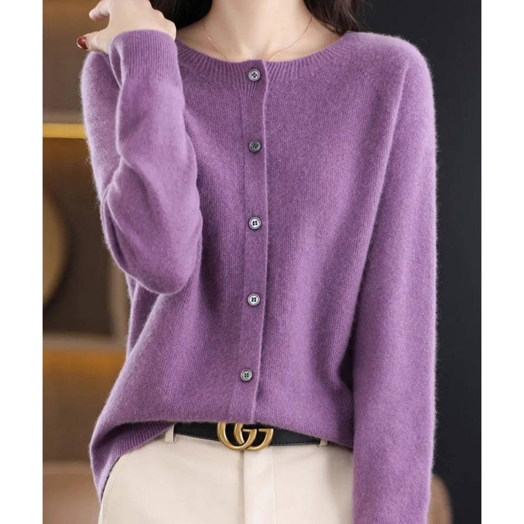 Wolff Damen Rundhals Cardigan Pullover