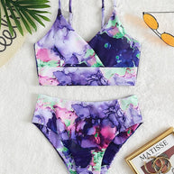 WW Bikini | Eleganter Bikini mit Marmorprint