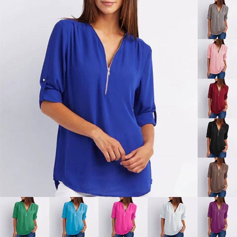 Maxime™ - Langärmelige Lockere Bluse