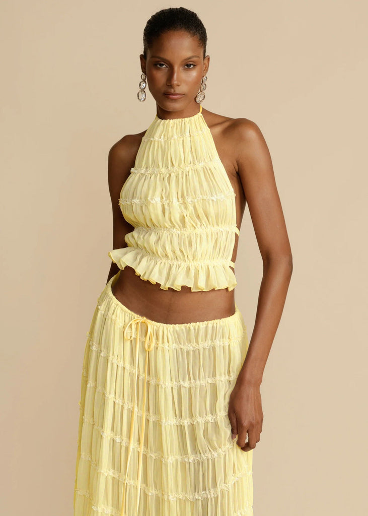 WW | Sexy Ärmelloses Backless Outfit Mit Gefaltetem Langem Kleid