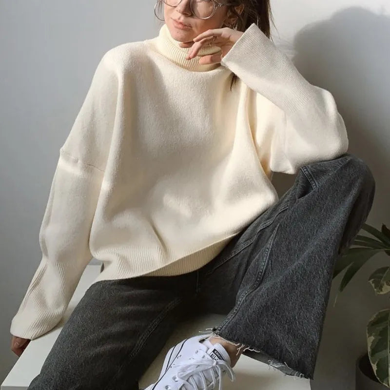 W&W Mode | Stilvolle Herbst Klassische Rollkragenpullover für Frauen