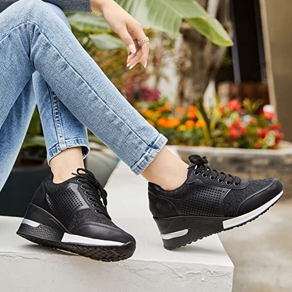 WW | Orthopädische High-Top Sneakers mit Keilabsatz