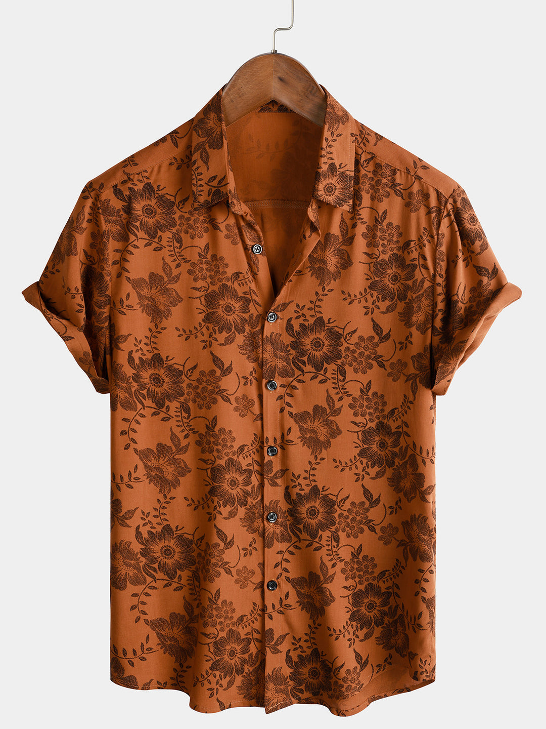 W&W Mode | Retro Blumenmuster Mit Kurzen Ärmeln