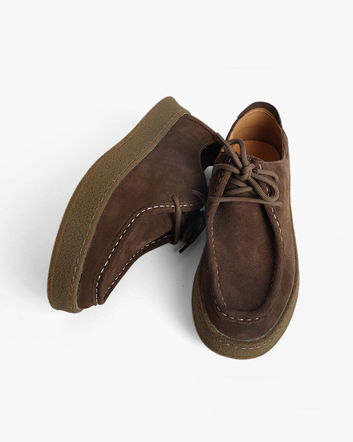 W&W Mode | Kreppsohle Robuste Herren Wildleder Mokassin