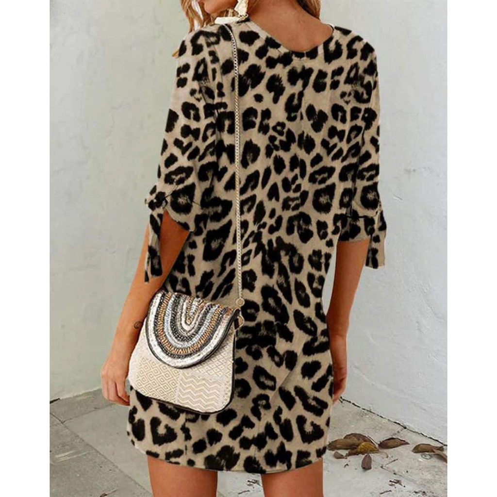 WW | Chices Leopardenmuster Sommerkleid Für Mühelosen Stil Bei Damen