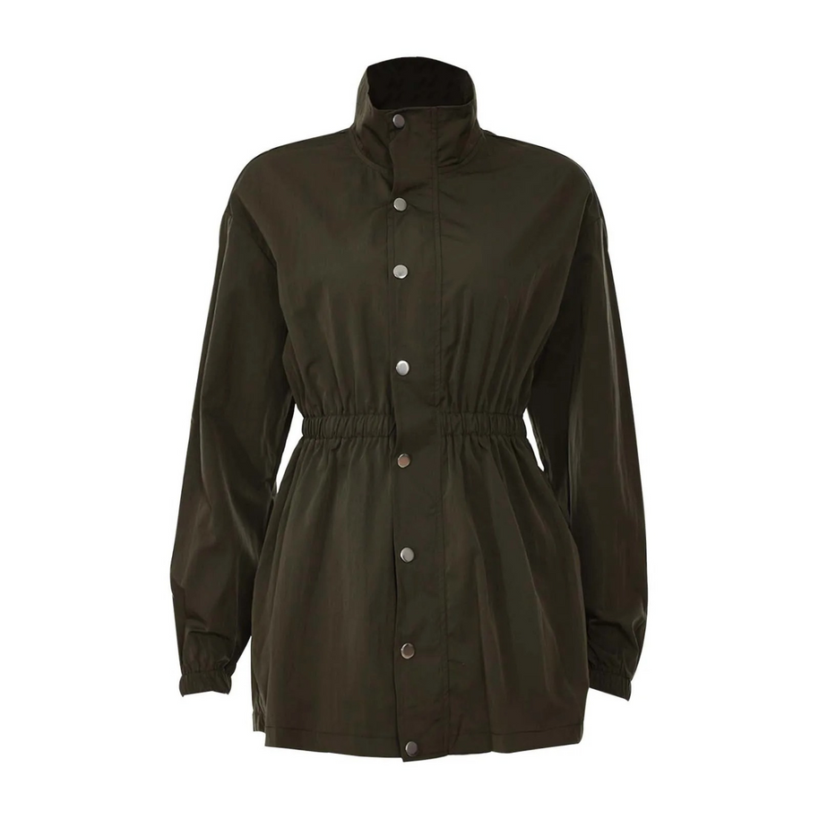 WW - Damen khaki lässige Kordelzugjacke