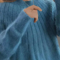 Flauschiger Kaschmirmischung gestrickter Pullover