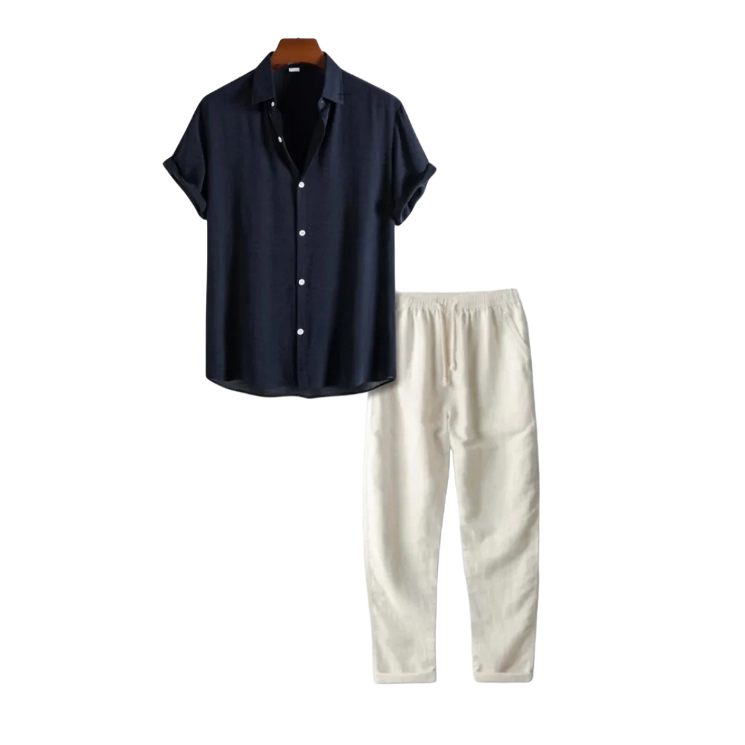 WW Linen Outfit Set - Lässige - Florenz bei Nacht