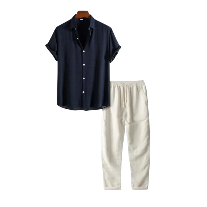 W&W Mode Linen Outfit Set - Lässige - Florenz bei Nacht