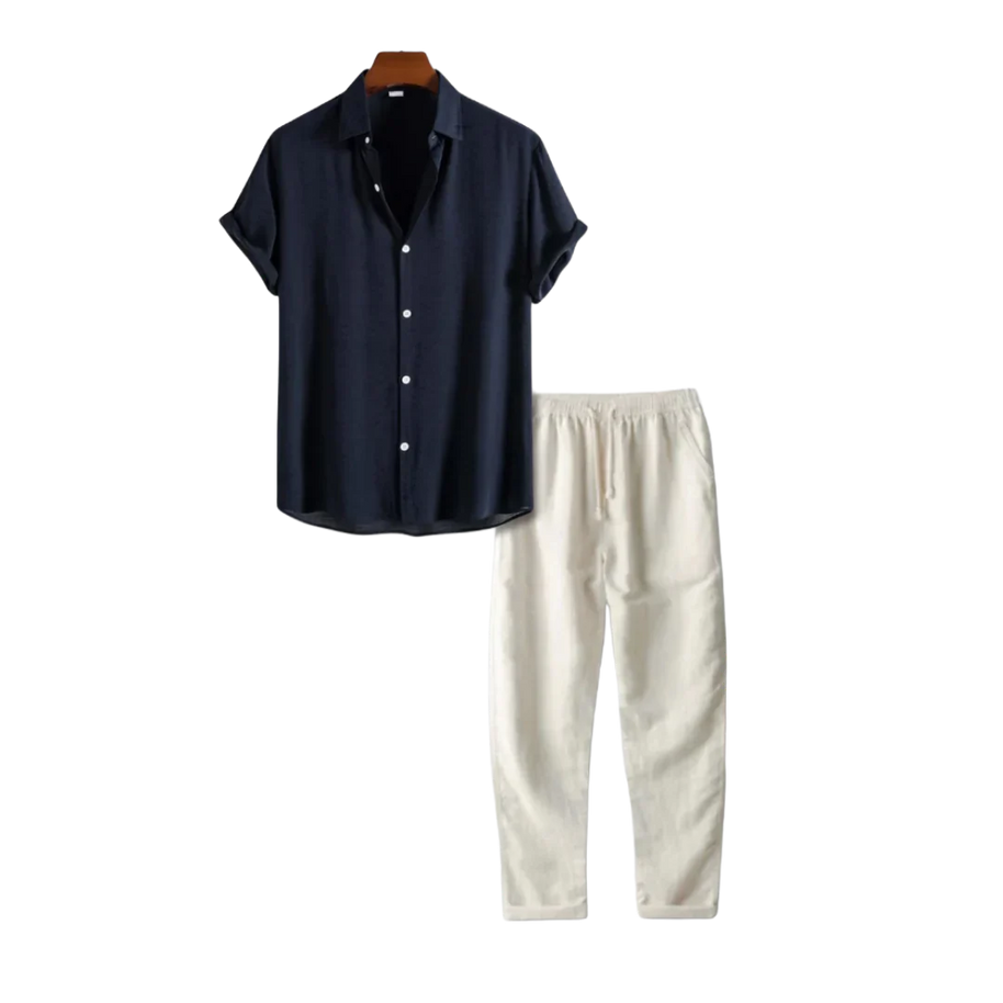 WW Linen Outfit Set - Lässige - Florenz bei Nacht