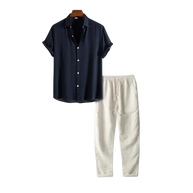 WW Linen Outfit Set - Lässige - Florenz bei Nacht