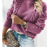 WW | Ketten Strick Rollkragenpullover