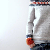 Graue Boho Stil Pullover