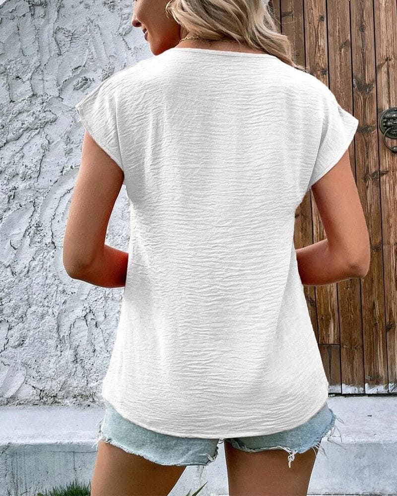 WW | T-shirt Mit Kurzen Ärmeln Und Einem V-ausschnitt
