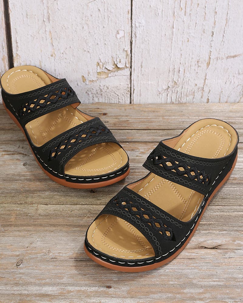 WW | Sandalen Mit Plateausohle in Einer Einfarbigen Farbe