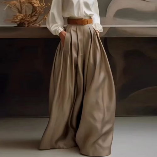 WW | Elegante Hose mit Falten und Hoher Taille