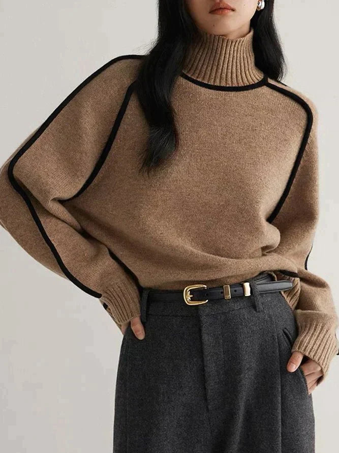 W&W Mode | Braun Rollkragenpullover