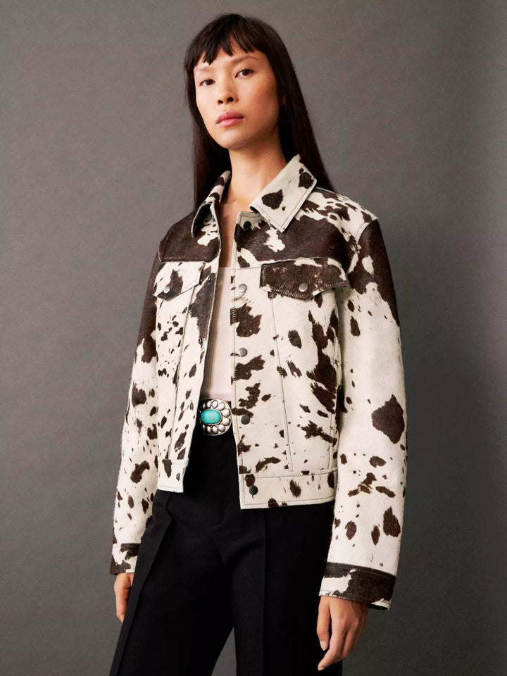W&W Mode | Gemusterte Lederjacke