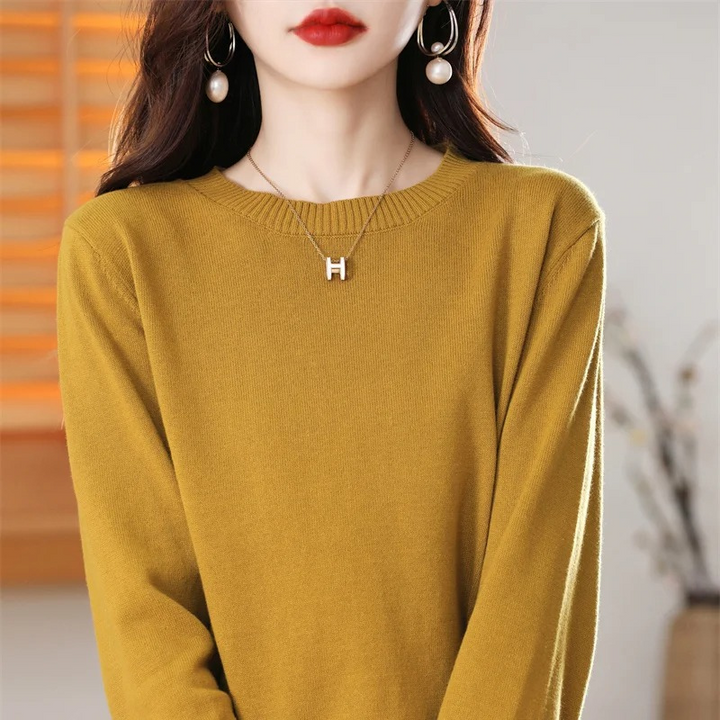 W&W Mode | Cashmere Pullover Damen Klassischer Rundhals, Weich & Atmungsaktiv