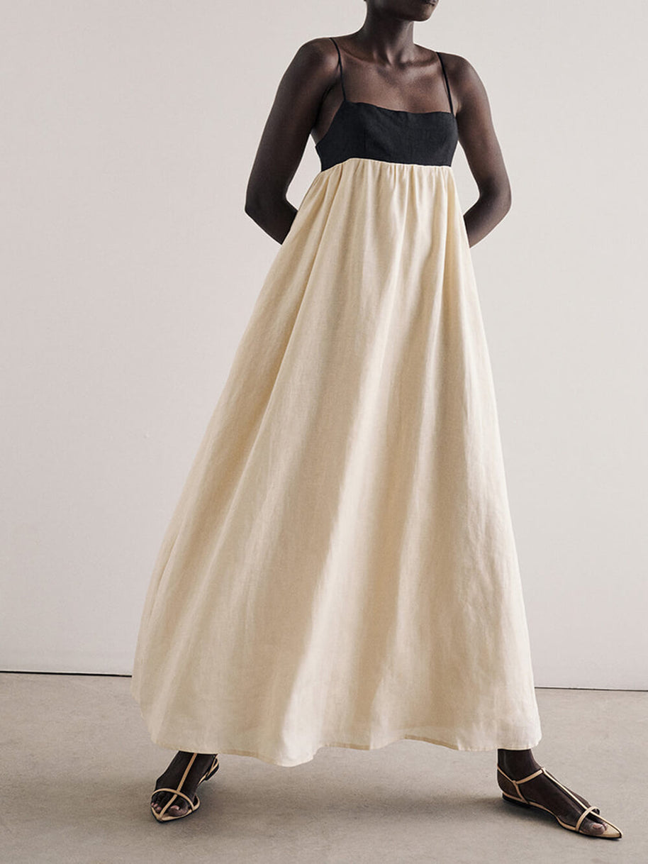 WW | Maxi Kleid Für Frauen Schwarz & Weiß