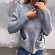 WW | Superweiche, Warme Strickjacke Mit Reißverschluss