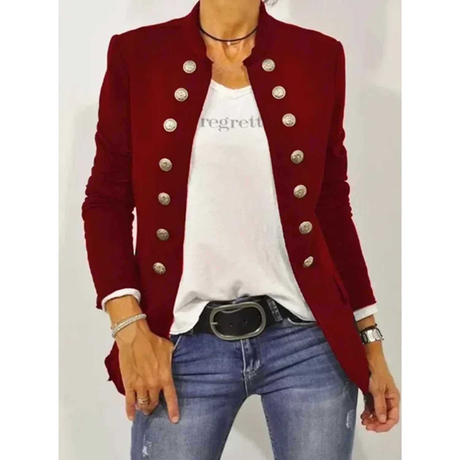 WW – langärmliger schwarzer Damenblazer