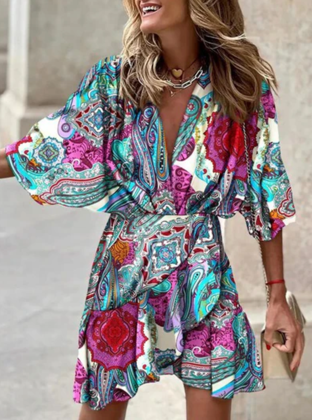 WW | Wunderschönes Boho-Wickelkleid