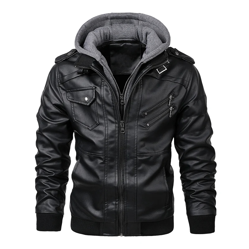 WW | Lederjacke Herren Mit Reißverschluss, Klassische Jacke Aus Echtleder