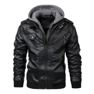 WW | Lederjacke Herren Mit Reißverschluss, Klassische Jacke Aus Echtleder