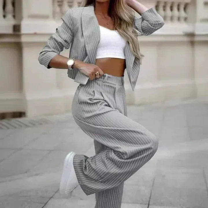 W&W Mode | 2 Teiliges Blazeranzug Und Weite Hose Für Damen