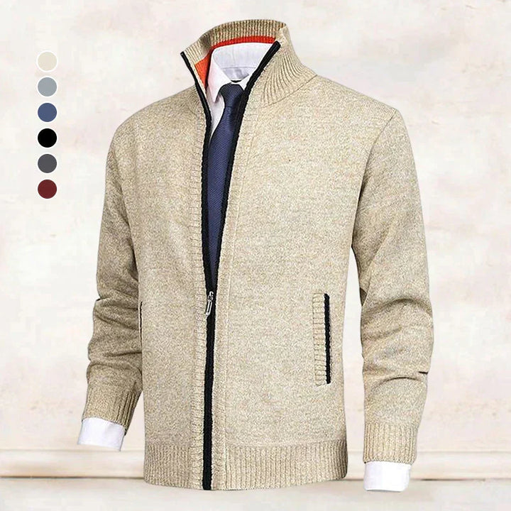 W&W Mode | Elegantes Herrenjackett mit Reißverschluss und Taschen
