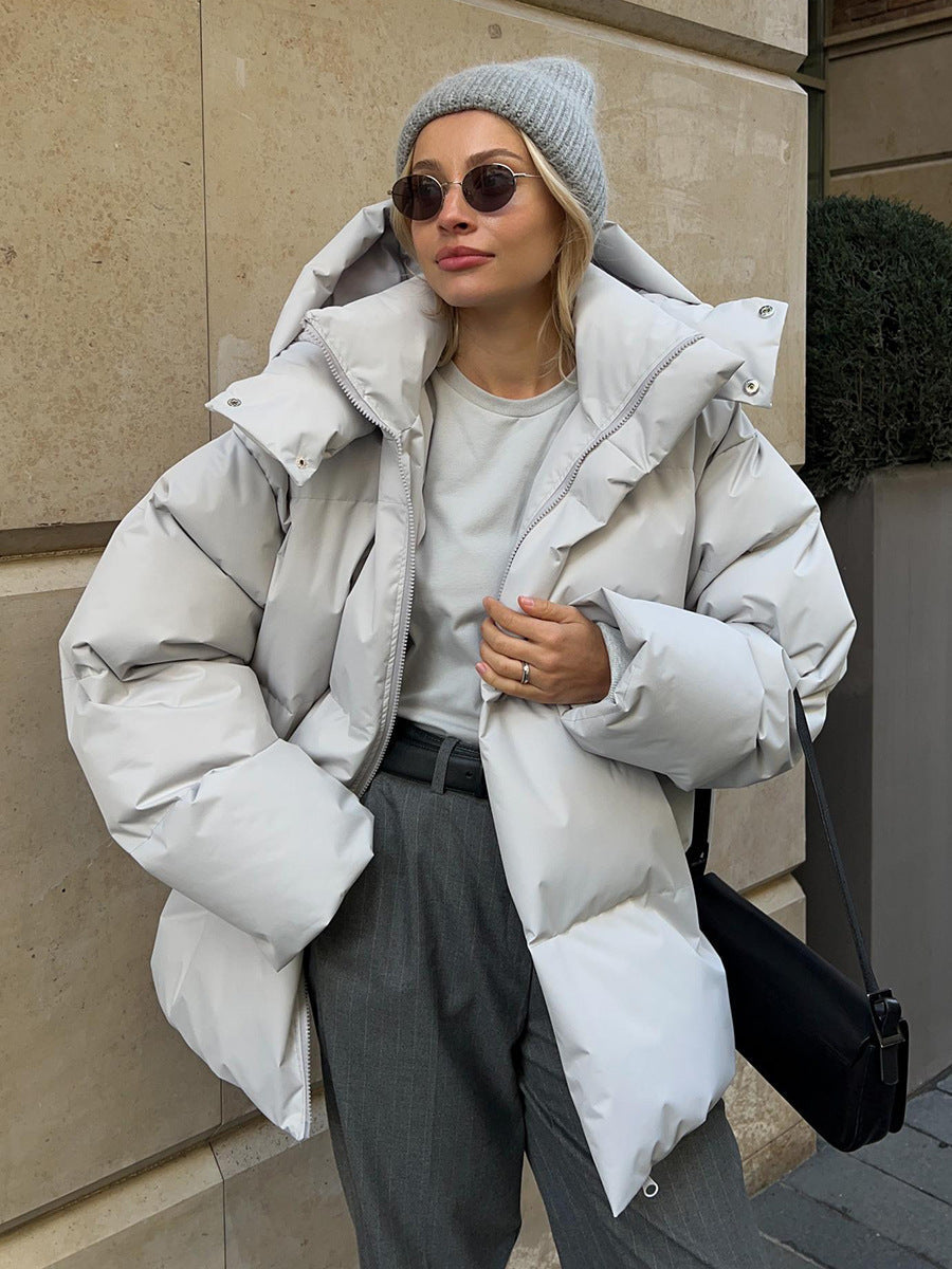 W&W Mode | Eleganter Winter Kapuzen Baumwollmantel