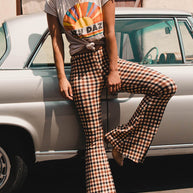 WW | Karierte Hose mit weitem Bein