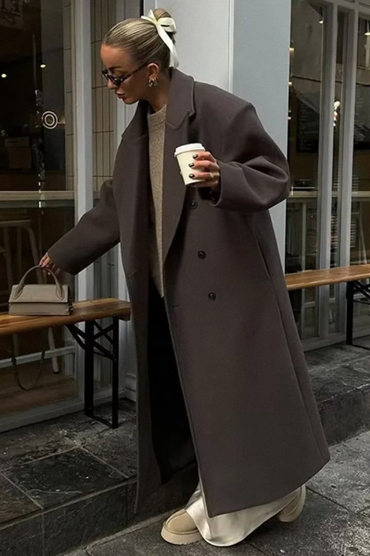 WW | Übergröße Mantel Jacke Mit Zeitloser Eleganz Für Damen