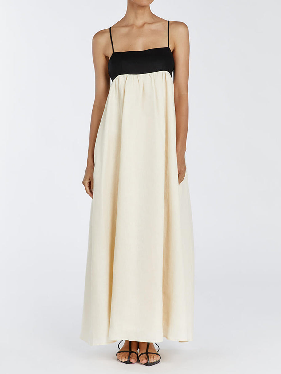 WW | Maxi Kleid Für Frauen Schwarz & Weiß