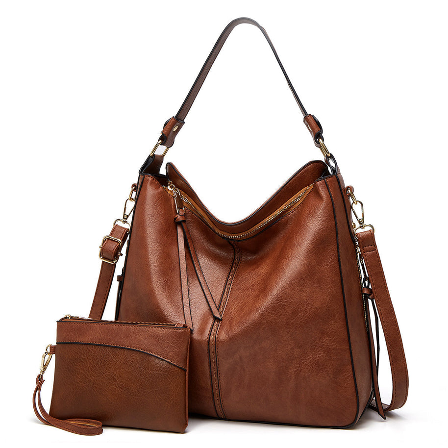WW | Leder Tasche Mit Großer Kapazität Und Seitenfächern