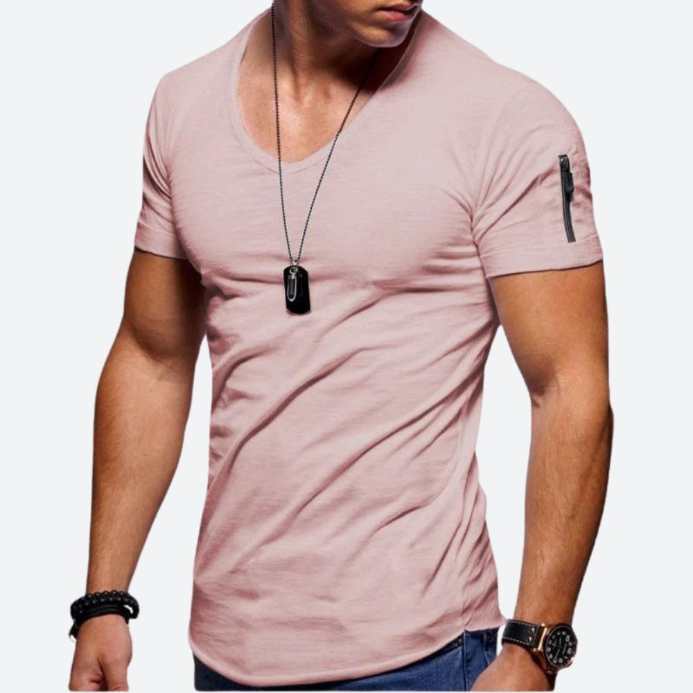WW | Herren Muskel T-Shirt Mit V-Ausschnitt