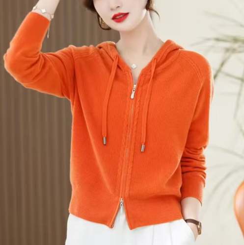 W&W Mode | Strickpullover Mit Kapuze Aus Kaschmir