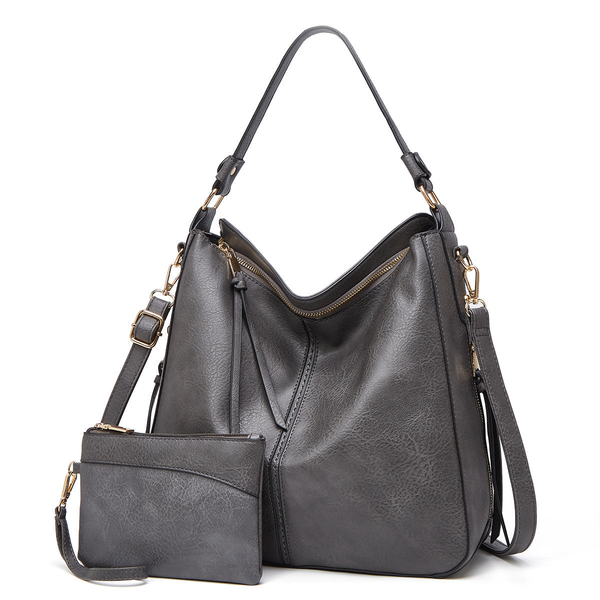 WW | Leder Tasche Mit Großer Kapazität Und Seitenfächern