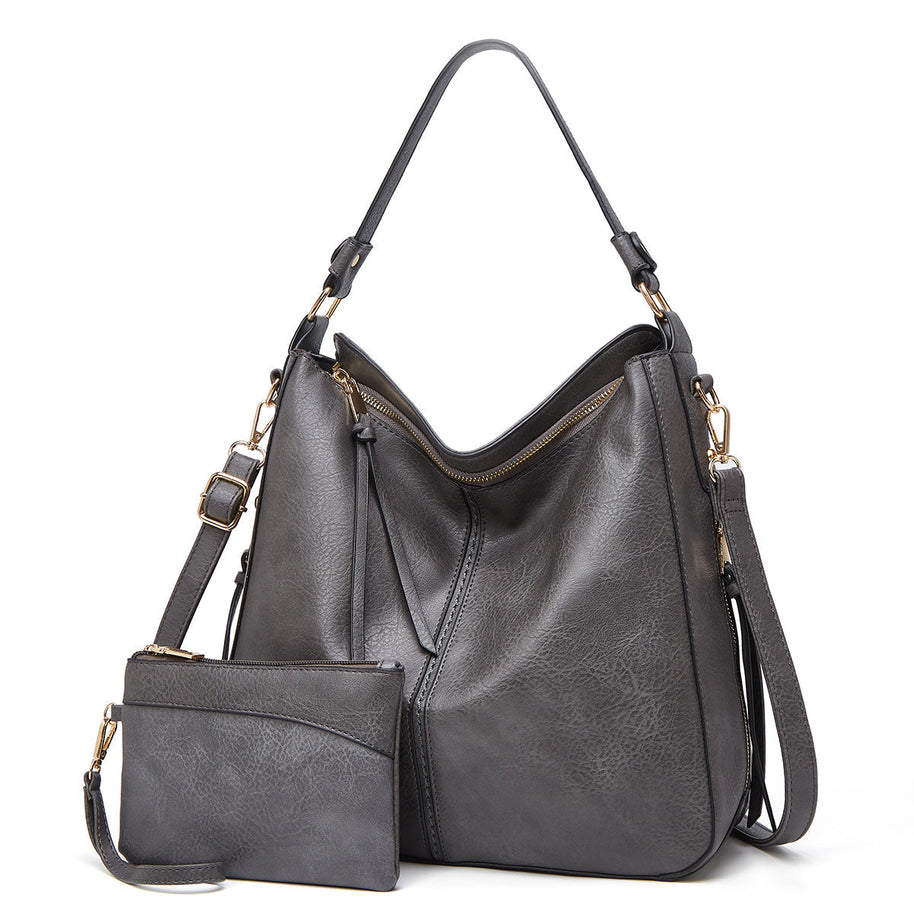 WW | Leder Tasche Mit Großer Kapazität Und Seitenfächern