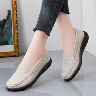 WW – Damen-Loafer aus Leder mit Reliefmuster