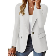 WW | lässig enge langärmlige Jacke mit Schnalle, Damen Blazer