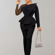 WW - Vintage Perlen Mesh Langarmshirt