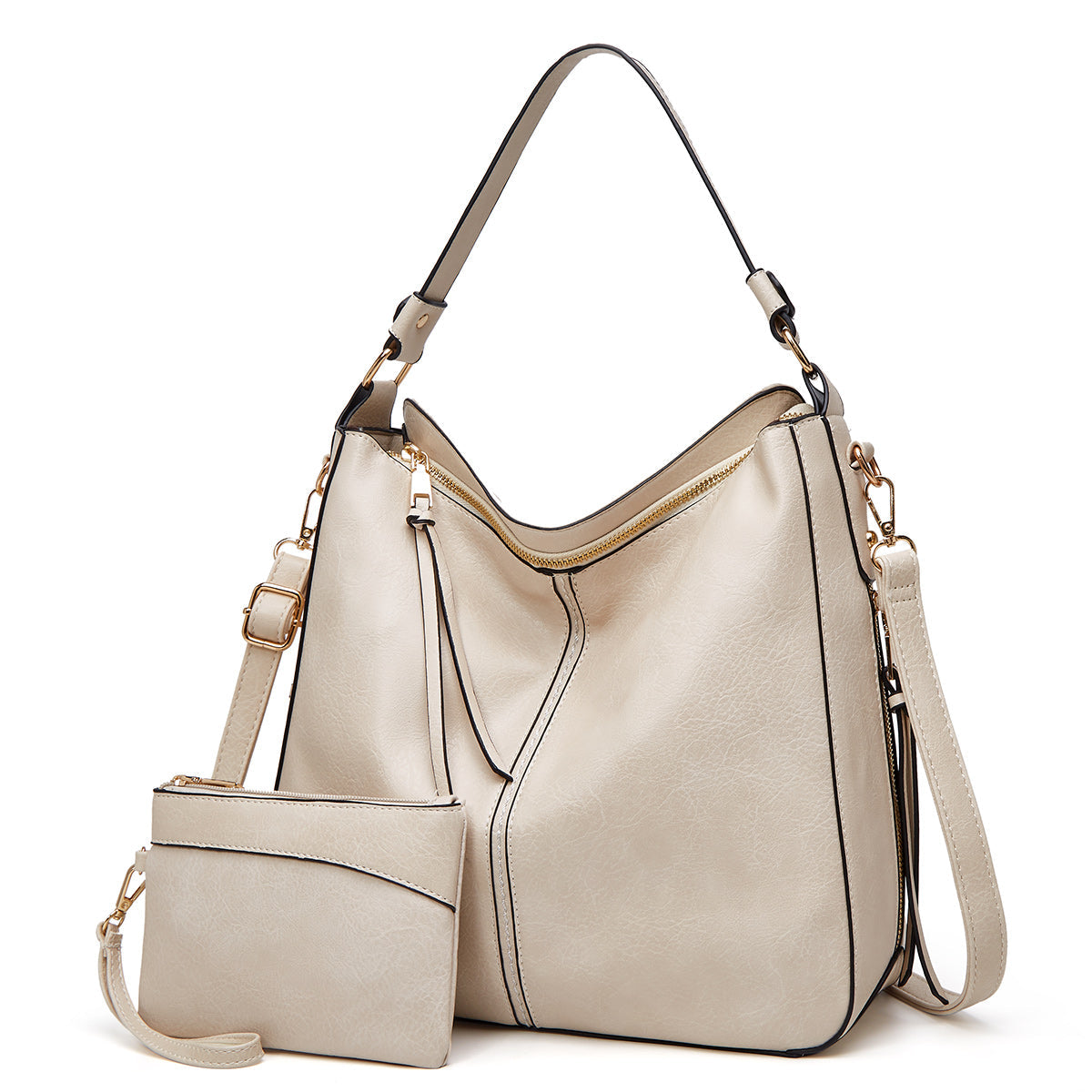 WW | Leder Tasche Mit Großer Kapazität Und Seitenfächern