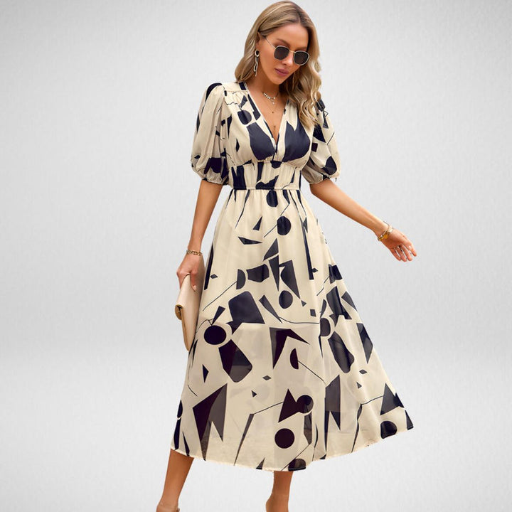W&W Mode | Midi Kleid Mit Dreiviertelärmeln