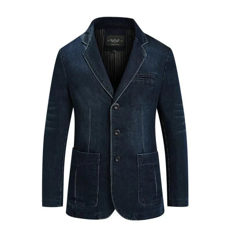 WW | Herren Denim Baumwolle Blazerjacke