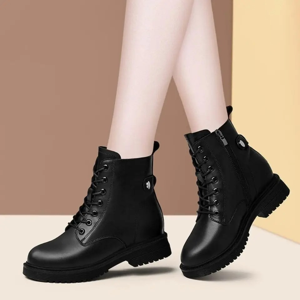 W&W Mode | Damen Stiefel mit Schnürung und Seitenreißverschluss Nachhaltig und Rutschfest